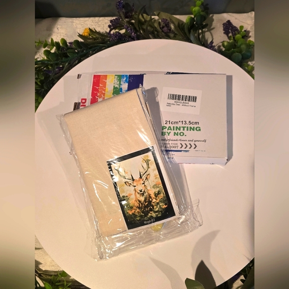 Rebotipy Deer Paint by Numbers Deer in The Forest DIY Paint by Numbers Kit Art - Picture 1 of 12